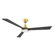 132cm Antique Bronze & Charcoal Riviera 3 Blade DC Ceiling Fan with LED