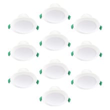 Vito 90mm Cut Out LED Tri-Colour Recessed Downlights (Set of 10)