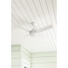 White Link 4 Blade AC Ceiling Fan with Light Kit & Remote