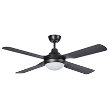 Discovery Matte Black AC Ceiling Fan with LED Light