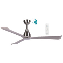 Polo 132cm Nickel & Driftwood DC Smart Ceiling Fan with Remote Control