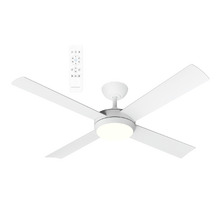 Quantum Matte White DC Ceiling Fan with LED Light