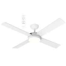 Quantum Matte White DC Ceiling Fan with LED Light