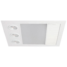 Linux DC Mini White 1000W 3-in-1 Bathroom Heater Exhaust Fan with LED Light