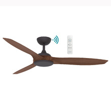 Newport 142cm Walnut & Old Bronze DC Smart Ceiling Fan with Remote Control