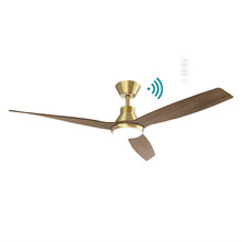 Triumph 132cm Walnut & Antique Bronze DC Smart Ceiling Fan with LED Light