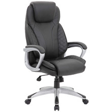 Black Huxley Faux Leather Office Chair