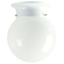 Shelton White Opal Glass 15cm DIY Batten Fix Light