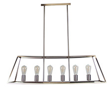 Reuten Steel 6 Light Linear Pendant