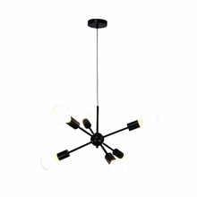 Black Lugo 6 Light Metal Pendant