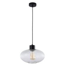 Hyo Reeded Glass Oval Pendant