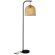 Oze Steel & Rattan Floor Lamp
