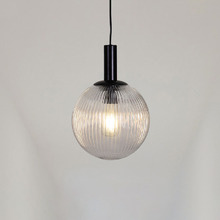Salween Steel & reeded Glass Pendant Light