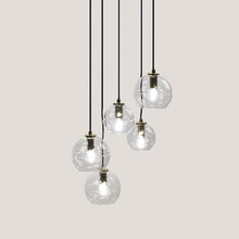 Kemi Glass Orb 5 Light Cluster Pendant