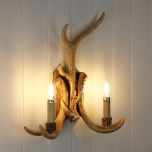 Tucker Antler Resin 2 Lamp Wall Light