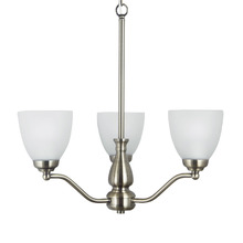 Claude Frosted Glass 3 Light Pendant