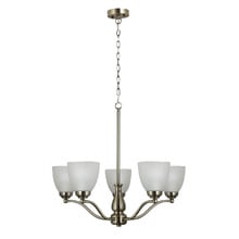 Claude Frosted Glass 5 Light Pendant
