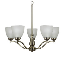 Claude Frosted Glass 5 Light Pendant