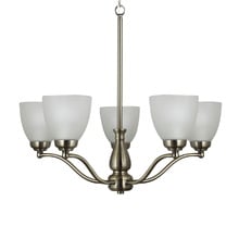 Claude Frosted Glass 5 Light Pendant