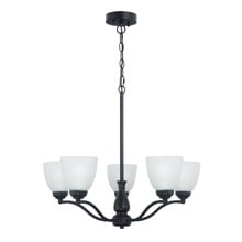 Claude Frosted Glass 5 Light Pendant