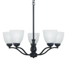 Claude Frosted Glass 5 Light Pendant
