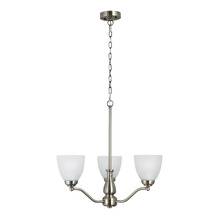 Claude Frosted Glass 3 Light Pendant