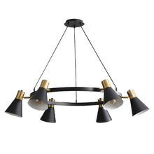 Halle Steel 6 Light Pendant
