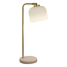 Alicia Frosted Glass Fluted Table Lamp