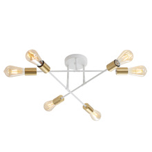 Ridge Steel 6-Light Semi Flush Ceiling Light