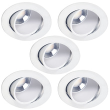 Rowland 90mm Cut Out LED 8W Gimble Recessed Downlights (Set of 5)