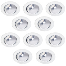 Rowland 90mm Cut Out LED 8W Gimble Recessed Downlights (Set of 10)