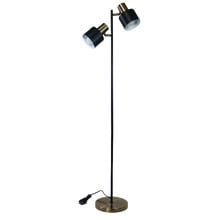 Cosenza Black Metal 2 Light Floor Lamp