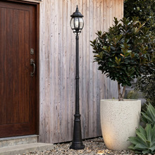 Black Windsor Exterior Post Light