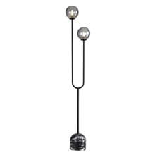 Hayward Smoked Glass 2-Light Floor Lamp