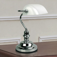 Diem Steel Touch Bankers Desk Lamp