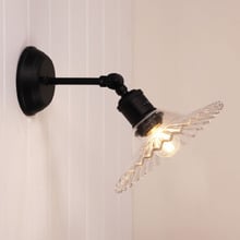 Chesford Glass Adjustable Armed Wall Light