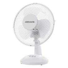 Heller 20W White Oscillating Desk Fan