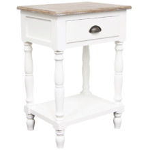 White Maddie French Provincial Bedside Table