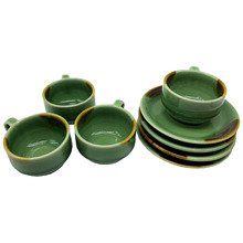 Altan Celadon Ceramic 200ml Coffee Cups & Saucers (Set of 4)