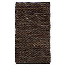 Ibis Black Cotton And Jute Rug