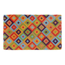 Multi-Coloured Saman Coir Doormat
