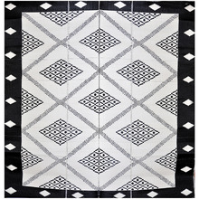 Troy Outdoor Rug in Black & Cream