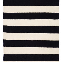 Black Stripe Nantucket Indoor Outdoor Rug