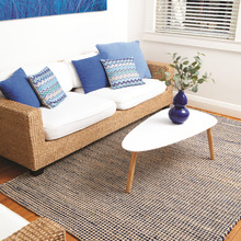 Royal Blue Woven Iris Jute Rug
