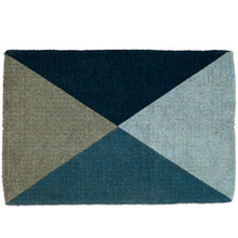 Blue Geometric Flag Doormat