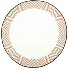 Beige Olympia Indoor Outdoor Round Rug