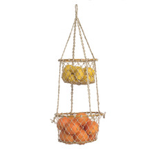 Prairie 2 Tier Jute & Rattan Basket
