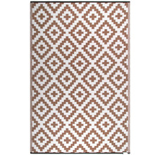 Beige & White Aztec-Style Outdoor Rug