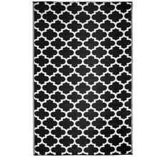 Black & White Tangier Trellis Outdoor Rug