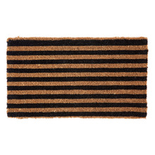 Natural & Black Stripe Coir Doormat